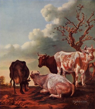 Ganado Vaca Toro Painting - vaca Paulus Potter Pasto